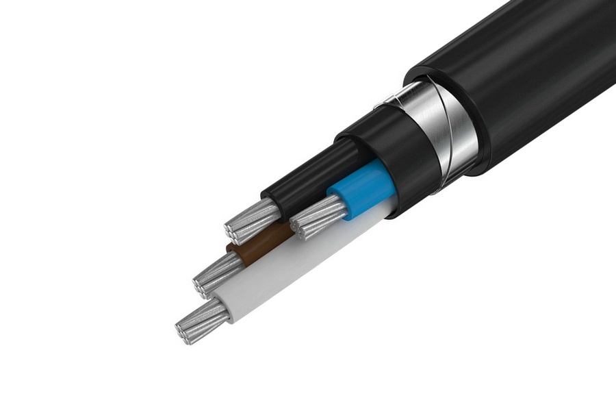 Бронированный кабель алюминиевый 2 1 кВ 4 мм АПвБбШв ГОСТ 16442-80