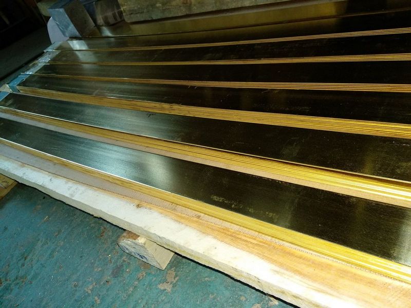 Латунная полоса 2500х11 горячекатаная 2500 мм 11 мм Л68 ГОСТ 2208-2007