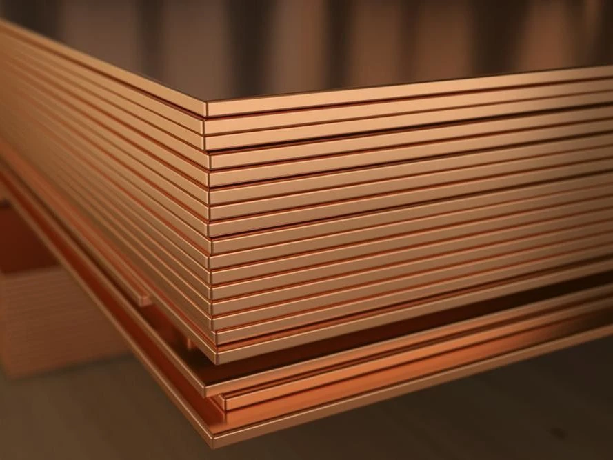 Лист из меди горячекатаный 0.4 мм 1000 мм 2000 мм М00б ГОСТ 1173-2006